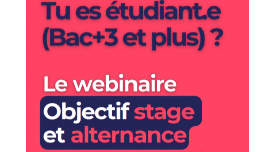 Webinaire  OBJECTIF STAGE ET ALTERNANCE  Apec